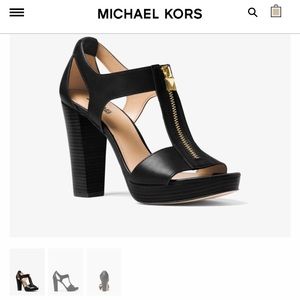Michael Kors Berkley Lock Leather Platform Sandal